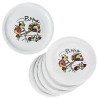 Mambocat 6er Set Mario XXL Pizzateller Ø33,5cm 6 Pers. Teller Pizza Bäcker große Platte