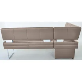 K+W Komfort & Wohnen Eckbank K+W KOMFORT & WOHNEN, grau (smoke 86), B:158cm H:89cm T:199cm, Sitzbänke, Eckbank, langer Schenkel links oder rechts, mit dekorativen Distanzhalter