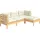 vidaXL Modell 8 Loungeset mit Creme Kissen Kiefernholz
