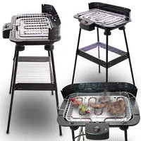 BITUXX Elektrischer Standgrill Balkongrill Gartengrill Elektrogrill 2200 Watt