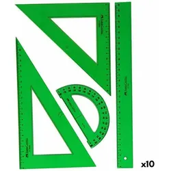 Satz Lineale Faber-Castell grün Kunststoff (10 Stück)
