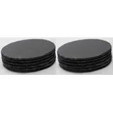 Novaliv 18x Schieferplatten I rund I 33x0,5 cm I Sushi Deko Servierplatten lang Schieferplatten Untersetzer Tischplatz Kerzenteller