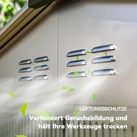 Outsunny Gerätehaus 2,13 x 1,31 m Grau