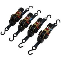 Trutzholm 4x Automatik Spanngurt Zurrgurt 1,8m x 25mm 320/640 daN selbstaufrollend mit S-Haken
