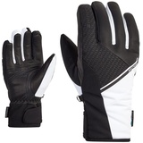 Ziener Damen KASADINA Ski-Handschuhe/Wintersport | wasserdicht, atmungsaktiv, Soft-Shell, Black.White, 8,5