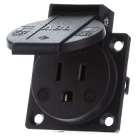ABL Einbau-Steckdose USA / UL12500 Kanada 15A 125V schwarz - Schwarz