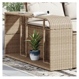vidaXL Outdoor-Regale 2 Stk. Beige Poly Rattan