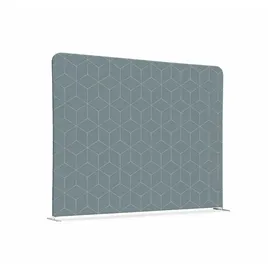 Showdown Displays Showdown Raumteiler Basic - 150-150 Doppel Hexagon - Grau - Silberner Rahmen