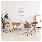 vidaXL Drehbare Esszimmerstühle 4 Stk. Taupe Stoff