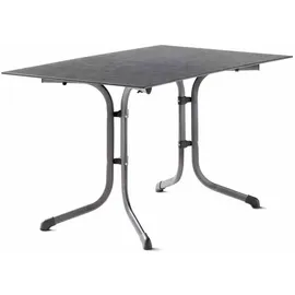 Sieger Boulevard Klapptisch 120 x 80 x 13 cm Eisengrau/Schieferdekor Anthrazit