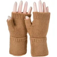 Stylebreaker Fingerlose Strickhandschuhe Braun Einheitsgröße
