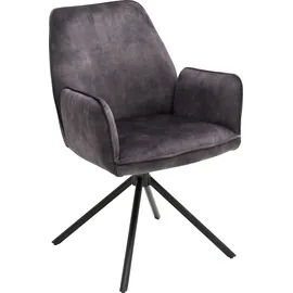 MCA Furniture Esszimmerstuhl »Ottawa mit Armlehne«, (Set), 2 St., Vintage Veloursoptik mit Keder, Stuhl belastbar bis 120 Kg