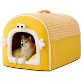 Hundehöhle, selbstwärmend, 2-in-1, faltbares Haustierbett für Katzen und kleine, mittelgroße und große Hunde, Anti-Angst, weich, warm, abnehmbares Kissen, Haustier-Bett, beruhigendes Bett (XL: 100 x