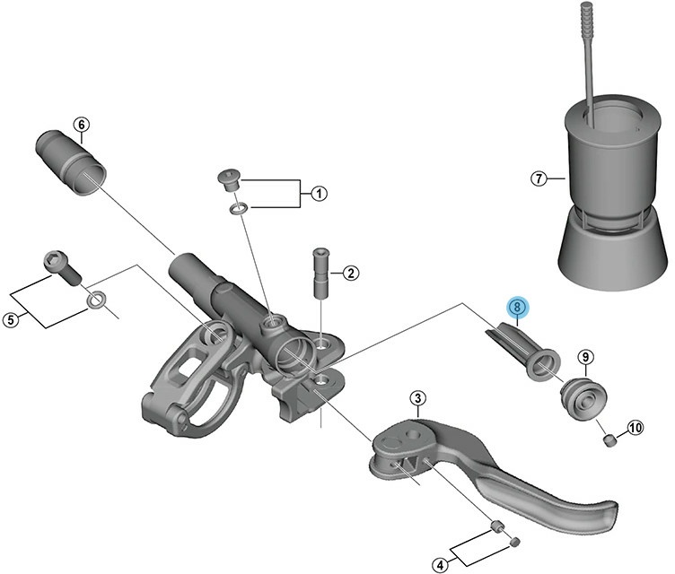 SHIMANO Ersatzteil Membrane | Diaphragm Y8WM9801T für BL-M9100 Bremsh