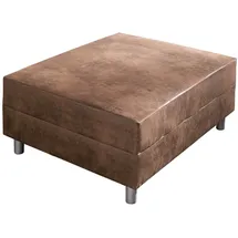 DeLife Sofa-Hocker Clovis Braun Modul B98 x T83 Antik Optik Sitzhocker