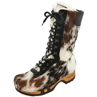 woody Damen Rosanna Clog Stiefel, Fell Natur, 41 EU