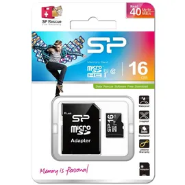 Silicon Power microSDHC 16GB Class 10 + SD-Adapter