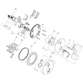 Hansgrohe Starck Organic Duschthermostat Unterputz für 1 Verbraucher Chrom 12715000
