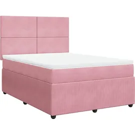 vidaXL Boxspringbett 140 x 200 cm Rosa