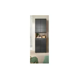 xonox.home Hochschrank Ice Nox Oak Nachbildung schwarz matt B/H/T: ca. 60x185x30 cm B: 60 H: 185