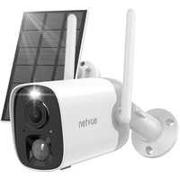 NETVUE Überwachungskamera Aussen AKKU, WLAN Kamera Outdoor mit Solarpanel, Kamera Überwachung Aussen mit PIR Bewegungsmelder und Farbnachtsicht, IP Kamera Kabellose mit 2-Wege-Audio, IP65 Wasserdich