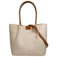 Samantha look Henkeltasche Leder Beige