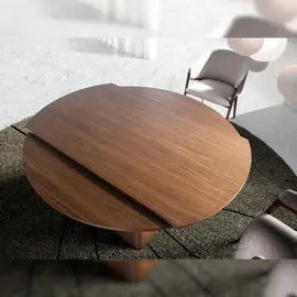 ac angel cerda Angel Cerdá Ausziehbarer Esstisch runde Walnuss 1081 - Braun