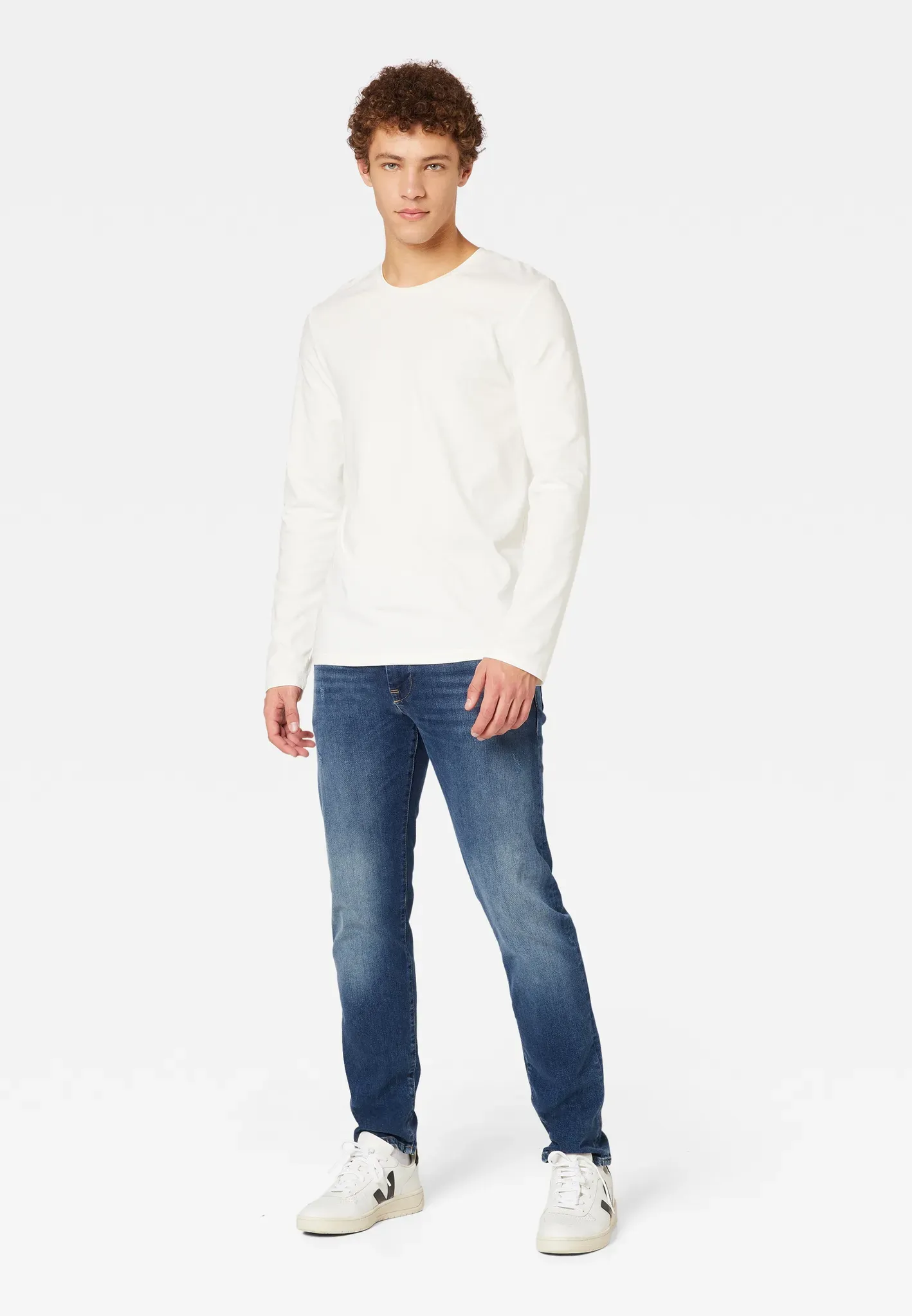 Tapered-fit-Jeans MAVI "CHRIS", Herren, Gr. 28, Länge 32, blau (used comfort), 99% Baumwolle, 1% Elasthan, klassisch, normal lang, Jeans, Tapered Jeans