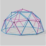 veska Klettergerüst 305x305x155cm DomeClimber Kinder Kletterkuppel Geodome 10FT - blau/pink