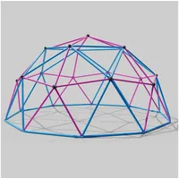 veska Klettergerüst 305x305x155cm DomeClimber Kinder Kletterkuppel Geodome 10FT - blau/pink