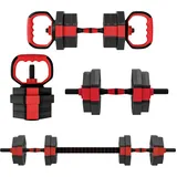 6-in-1 Hantelset Kurzhantel Set Kurzhanteln Langhanteln Verstellbar 15 Kg Für Krafttraining Zuhause