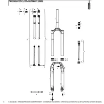 RockShox Charger Rc2 Lyrik Rc2/ultimate Rc2/pike Rc2 Knauf-set - Black - One Size