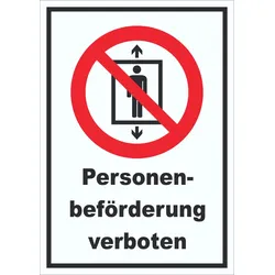Personenbeförderung verboten Schild A5 (148x210mm)
