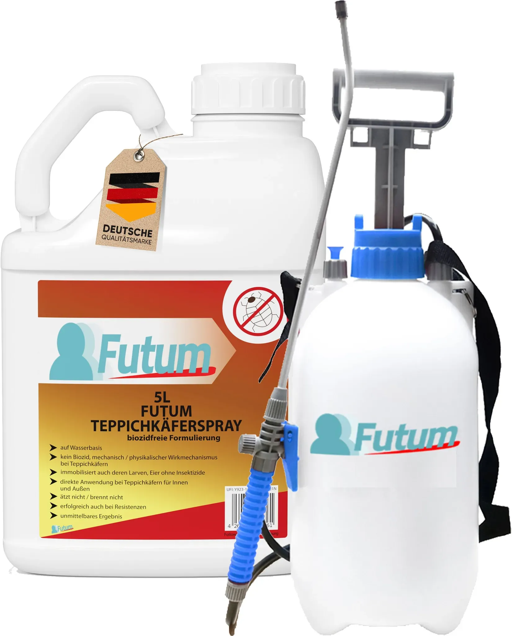 Futum 5L Teppichkäferspray + Sprüher Spray 5 l