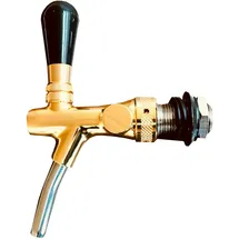 ich-zapfe Zapfhahn, Bierzapfhahn, Schankhahn, Kolbenschankhahn - vergoldet, Length:35 mm