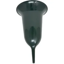 Wibo Grabvase mit Stecker Tulpe 25 cm rund dunkelgrün rund wetterfest