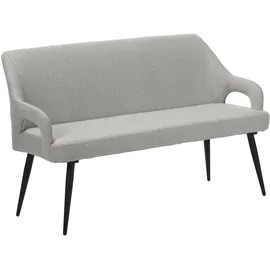 OTTO home Essbank Darragh, schwarze Metallbeine, pflegeleichter Webstoff Bezug, Breite 140 cm grau