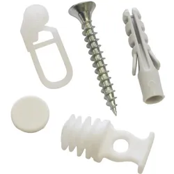 Vorhangschienen Zubehör-Set Weiß