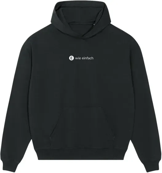 E wie einfach Logo Hoodie Schwarz