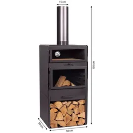 Cookking Terrassenofen Vento Plus, ca. B50/H150/T50 cm - Holzfach , Kleinmöbel