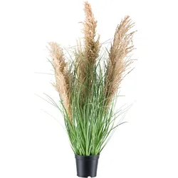 Kunstgras CREATIV GREEN "Schilfgras", grün, H:75cm, Kunststoff, Kunstpflanzen, mit täuschend echten Blüten
