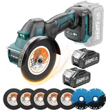 YEARTOP Mini Akku Handkreissäge 40mm Schnitttiefe Kompatibel mit Makita 18V