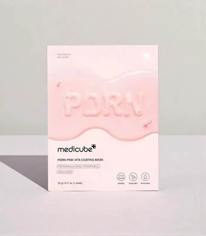Medicube PDRN Pink Vita Coating Mask – feuchtigkeitsspendende Gesichtsmaske 1ks/22g