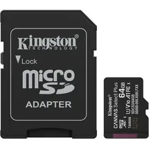 Kingston Canvas Select Plus Gen3 100MB/s A1 Einschließlich SD Adapter - SDCS3/64GB