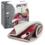 Imetec Adapto Velvet Tartan Heizdecke, 160x120 cm Wärmedecke, aus weichem Gewebe, geringer Verbrauch, Adapto-Technologie, sicher, schnelles Aufheizen, 6 Temperaturen, waschbar