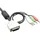 InLine KVM Switch, 4-fach, DVI-D, USB, mit Audio, integr. Kabel