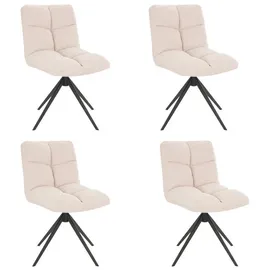 Home Deluxe Esszimmerstuhl drehbar 4er Set NODA - Creme