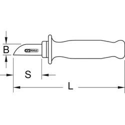 Kabelmesser mit Schutzisolierung, 210mm
