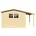 Konifera Gartenhaus KONIFERA "Alto 4 PLUS Fineline Satteldach", beige (naturbelassen), ohne Fußboden, ohne Rück- und Seitenwand, Holzwerkstoff, Gartenhäuser, mit Anbaudach