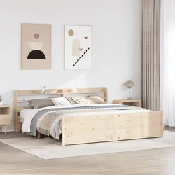 Bettgestell mit Kopfteil ohne Matratze 200x200 cm